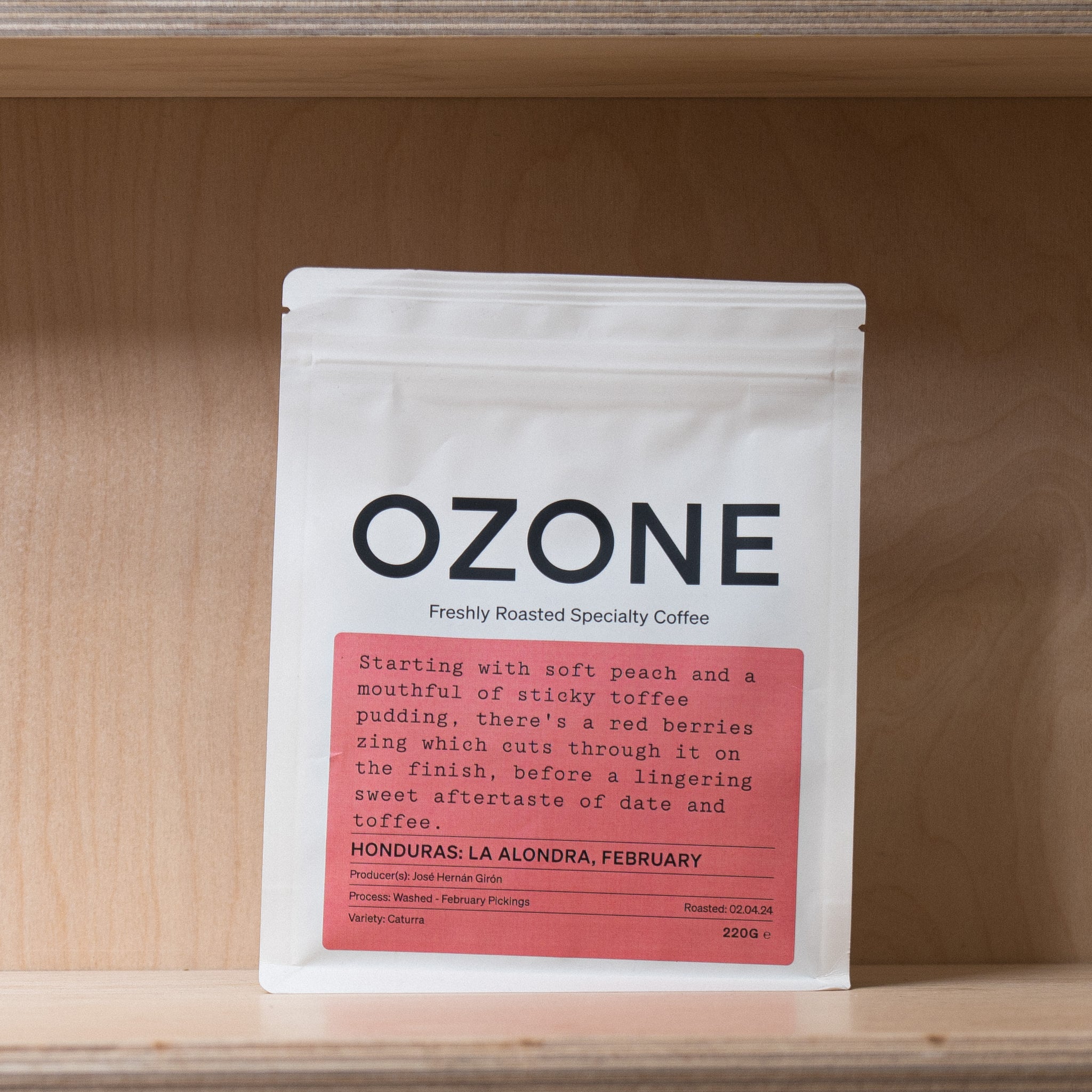 Ozone HONDURAS: LA ALONDRA, FEBRUARY Whole bean 220g