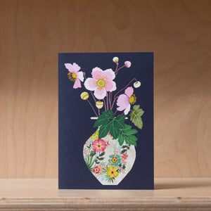 Brie Harrison Japanese Anemone - Greetings Card
