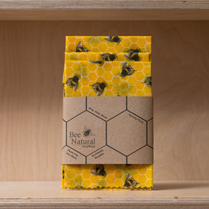BeeNatural Yellow Bee- Eco Beeswax Wraps