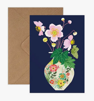 Brie Harrison Japanese Anemone - Greetings Card