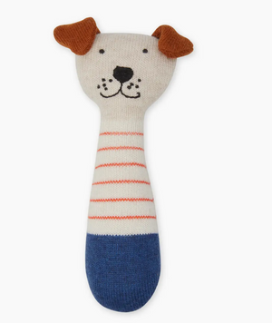 Sophie Home - Cotton Knit Baby Rattle Toy - Dog