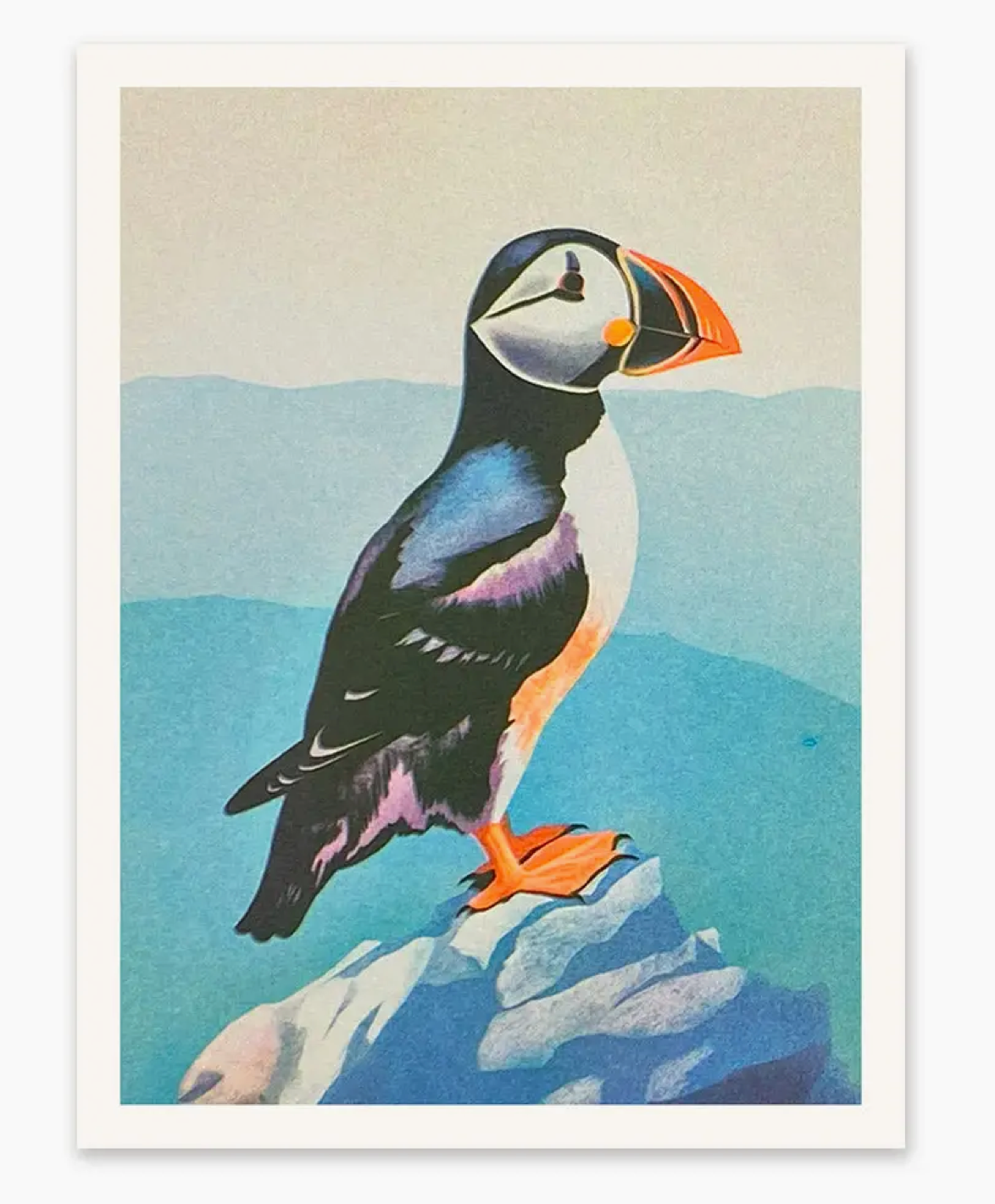 Puffin Riso Graph Print