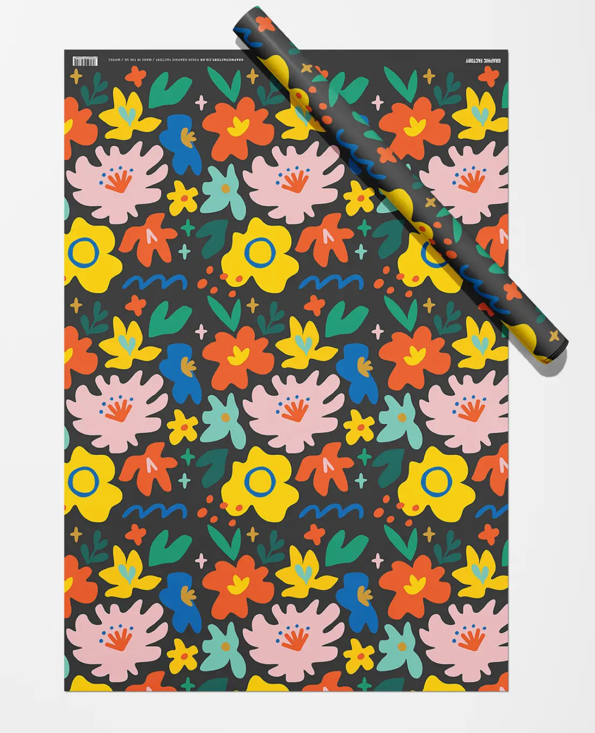 Graphic Factory Flowers Gift Wrap