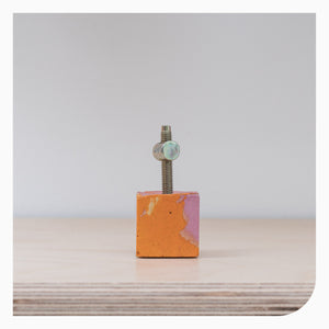 Studio Emma Drawer Pulls - Orange Pink Cube