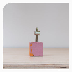 Studio Emma Drawer Pulls - Orange Pink Cube