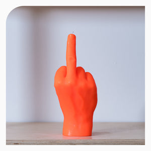 Candle Hand F*ck You Candle - Neon Orange