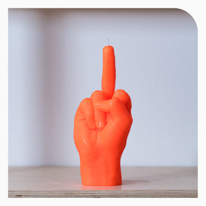 Candle Hand F*ck You Candle - Neon Orange