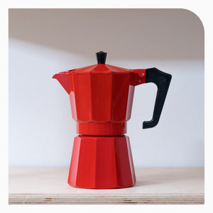 Pezzetti Stove Top Coffee Brewer - 6 Cup - Red