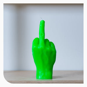 Candle Hand F*ck You Candle - Neon Green