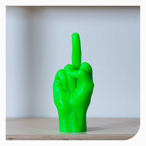 Candle Hand F*ck You Candle - Neon Green