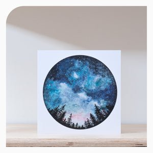 Charis Raine Single Greetings Card - Starry Sky