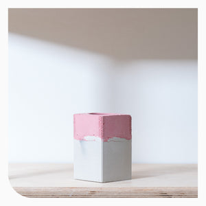 Studio Emma Rectangular Vessel - Grey, White & Blush Pink