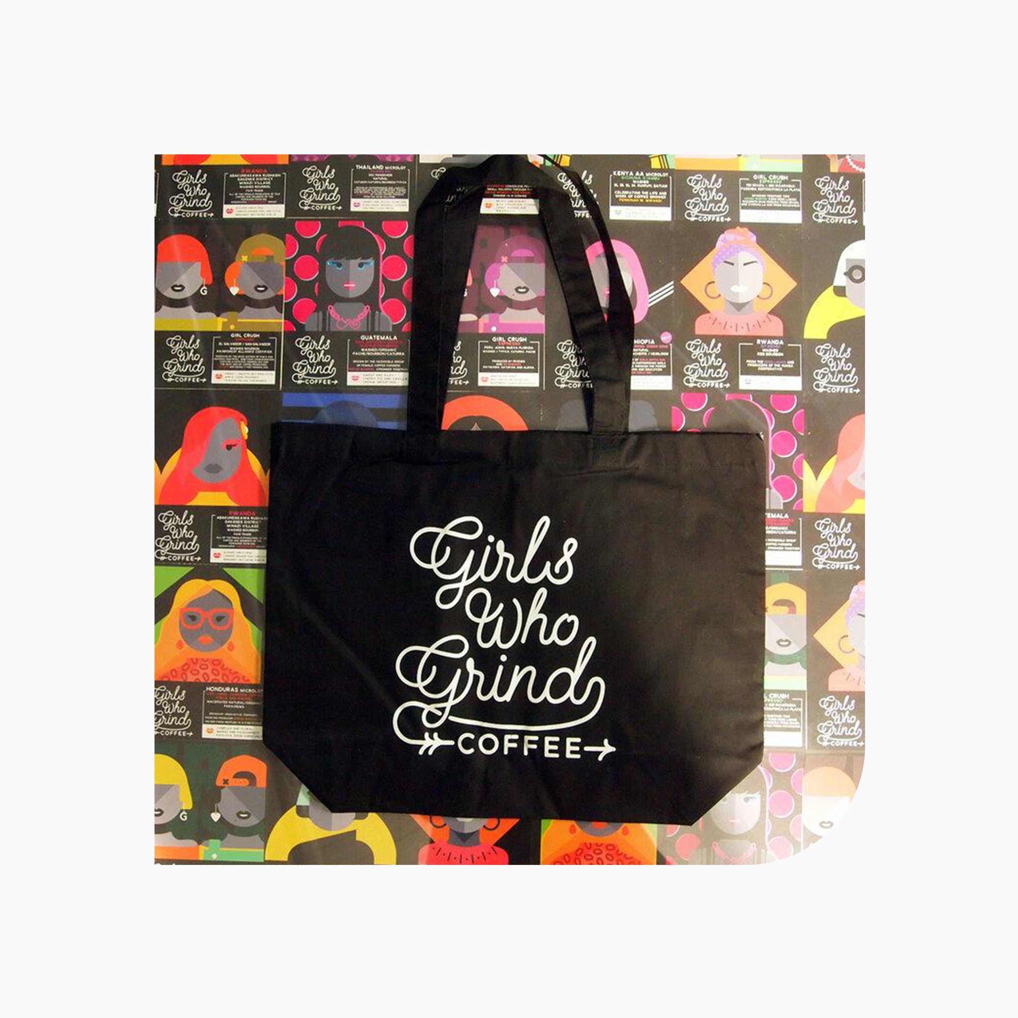 Girls Who Grind Coffee GWGC Tote Bag