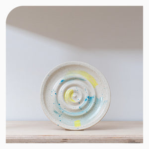 Here Be Monsteras Soap Dish - Yellow Blue
