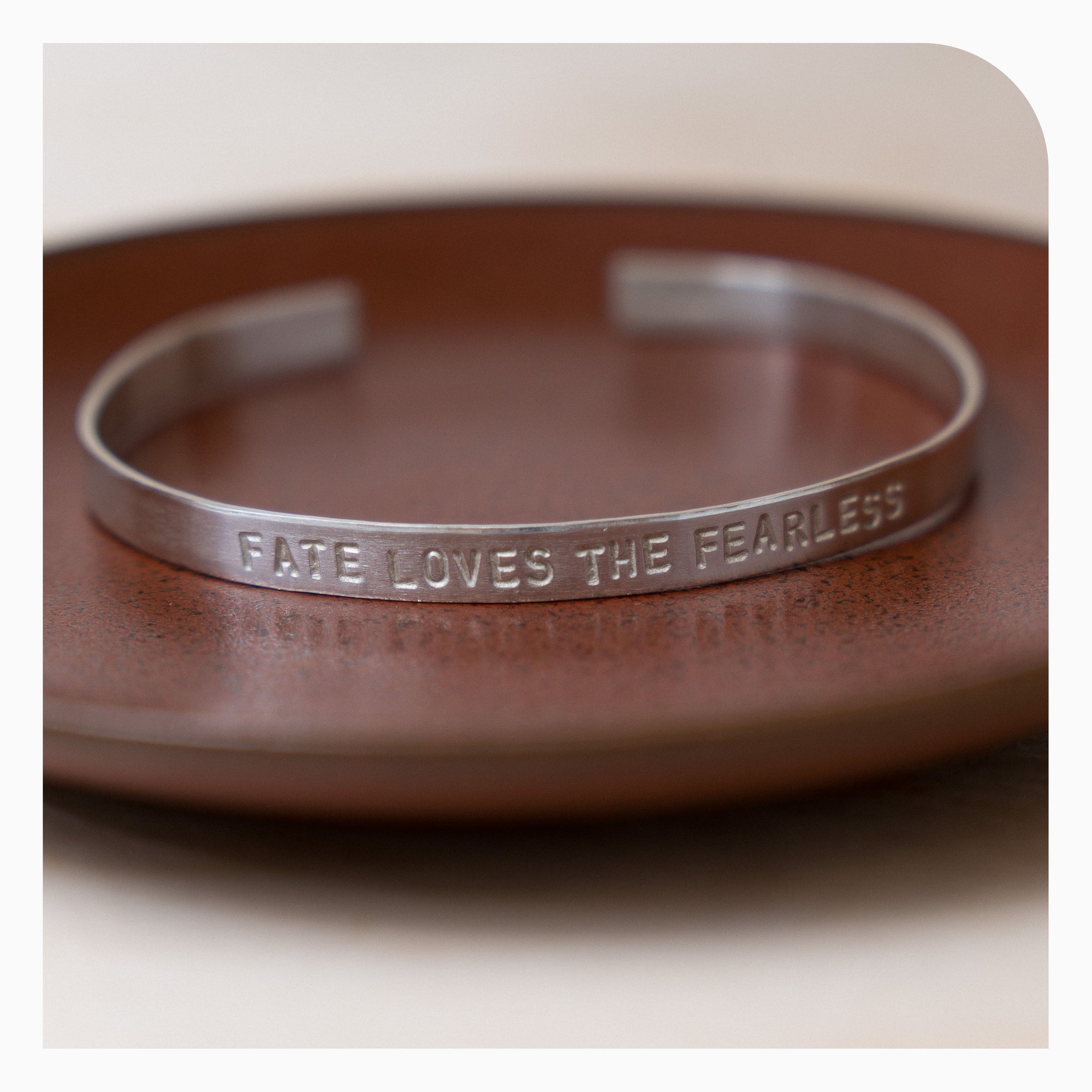 Lucy Addison - "Fate Loves The Fearless" Cuff Bangle