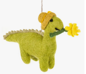 Handmade Felt Daphne Dinosaur Hanging Decoration