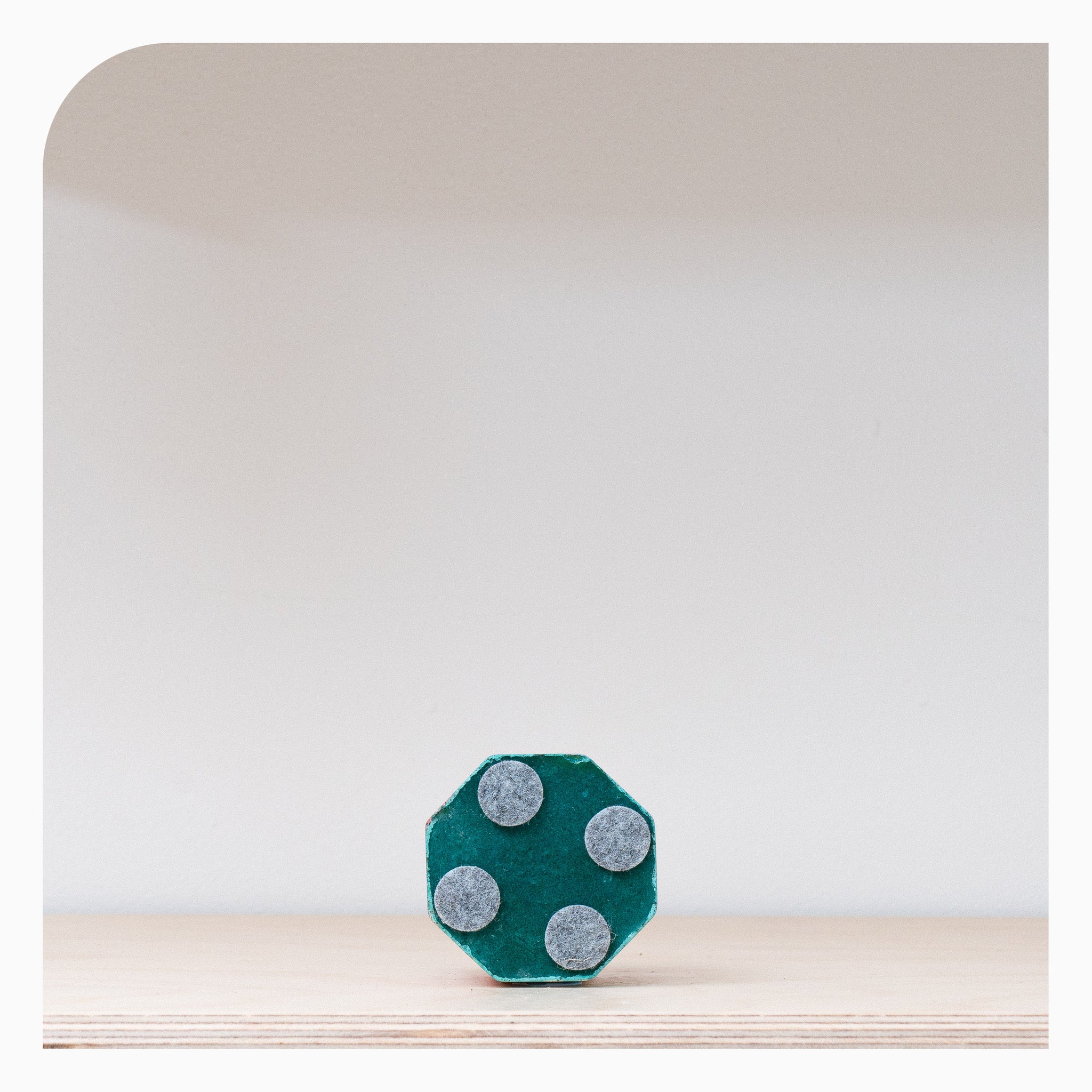 Studio Emma Tiny Hexagon Vessel - Teal & Coral