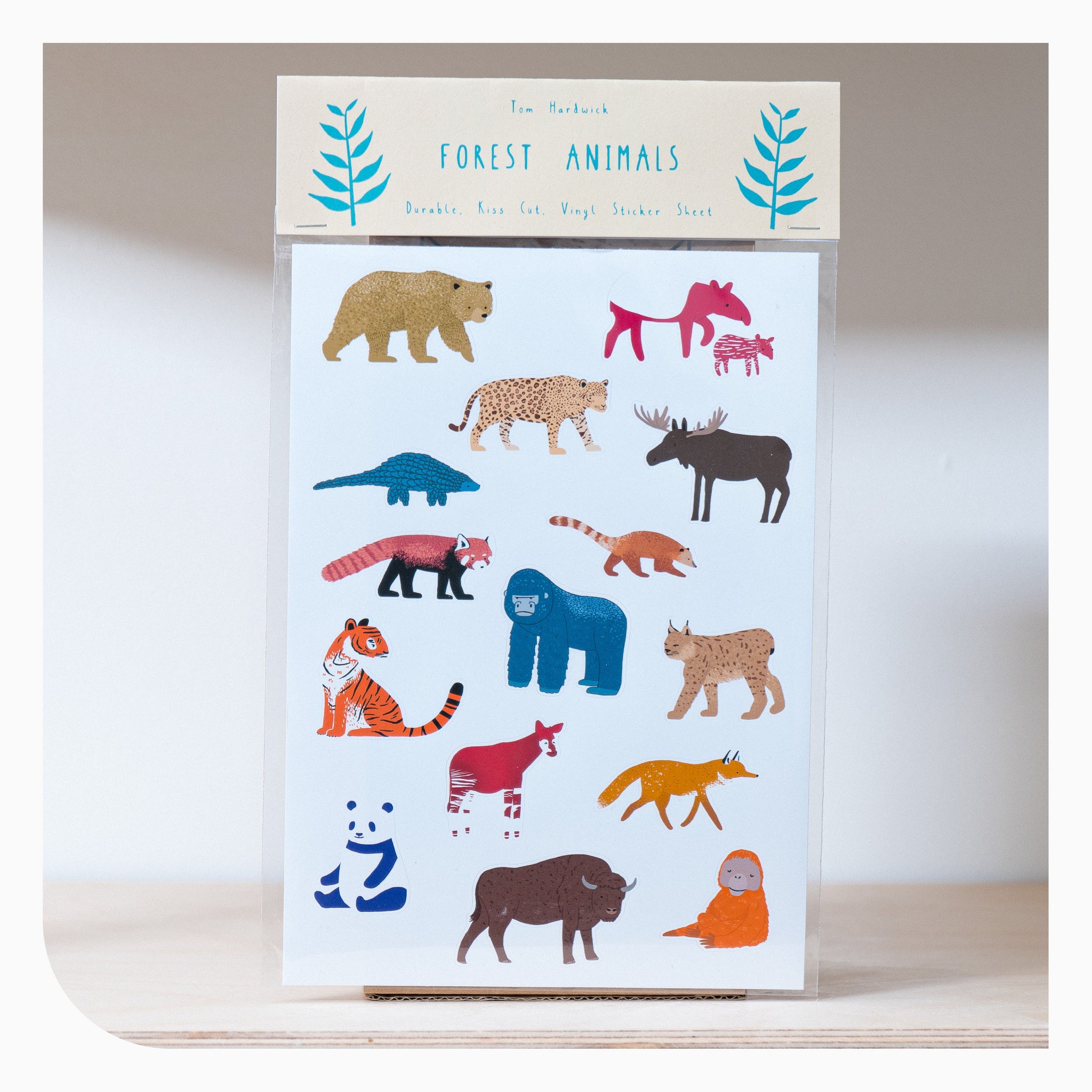 Tom Hardwick Forest Animals Sticker Sheet
