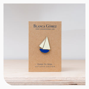 Blanca Gomez Pin Badge- Sail Boat
