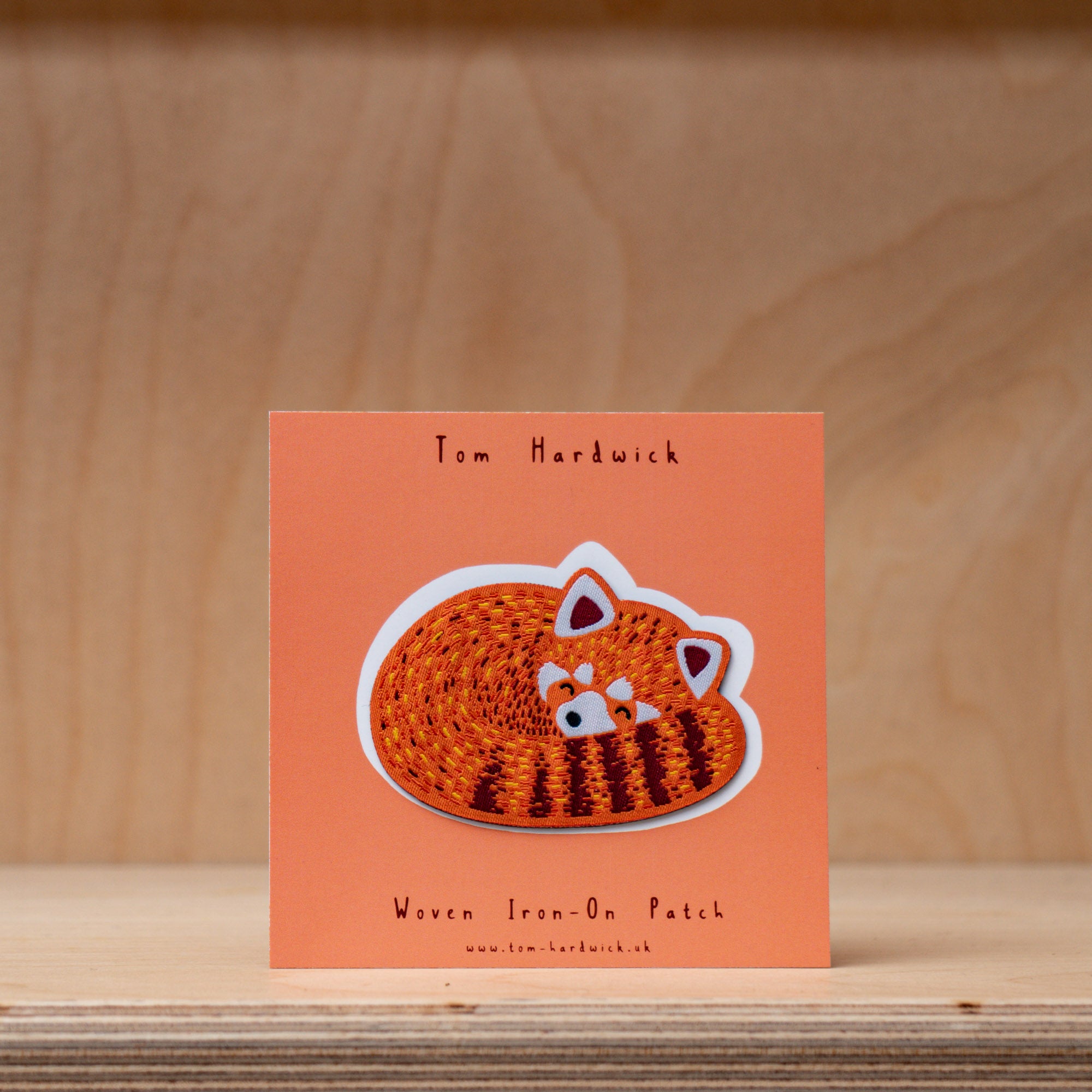 Tom Hardwick Woven Iron-On Patch - Red Panda
