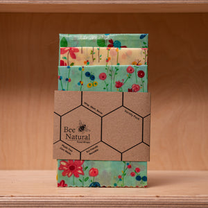 BeeNatural Flowers - Eco Beeswax Wraps