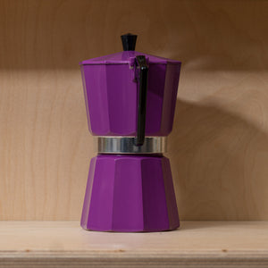 Pezzetti Aluminium 6 Cup Moka Pot - Lilac