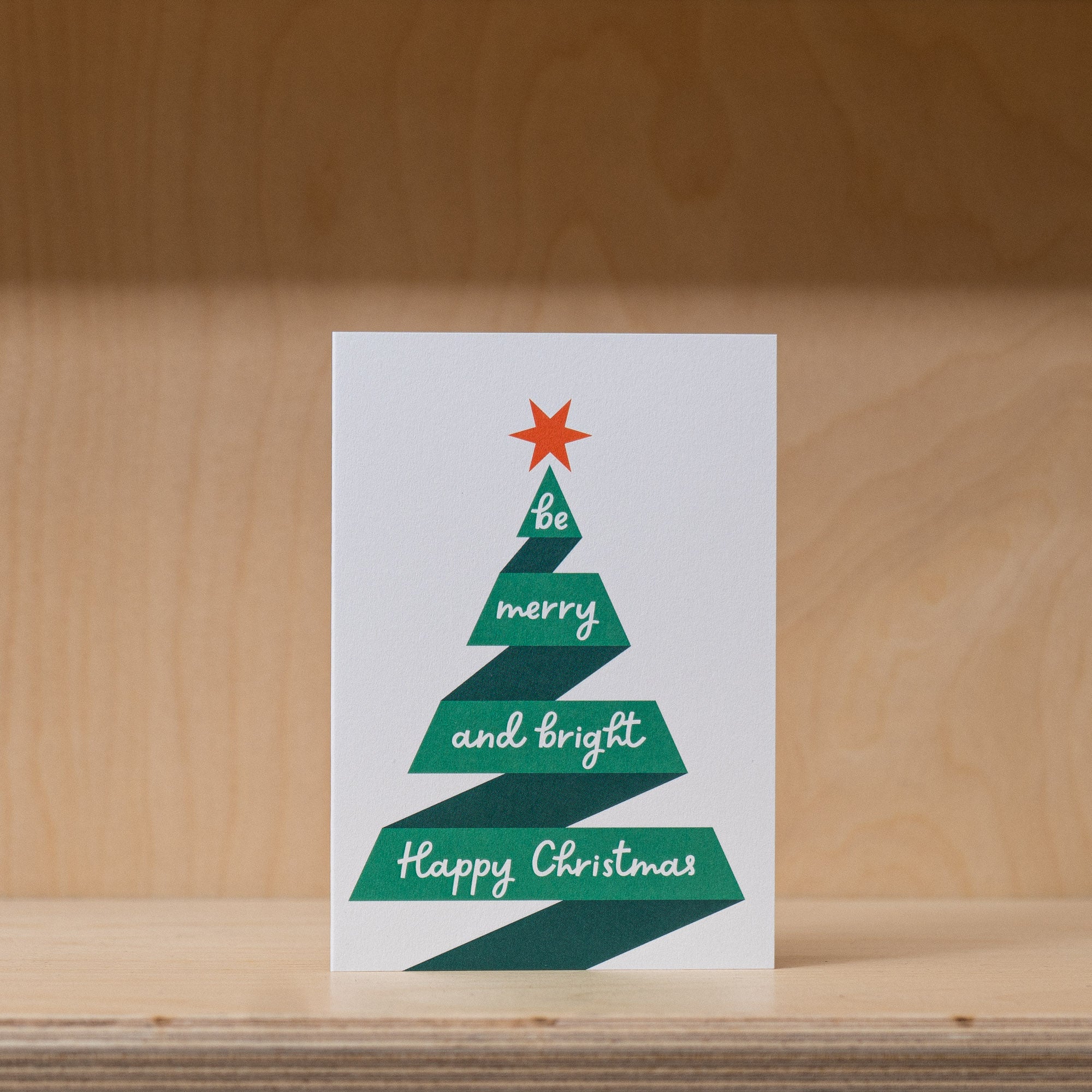 Be Merry and Bright Christmas Tree - Card
